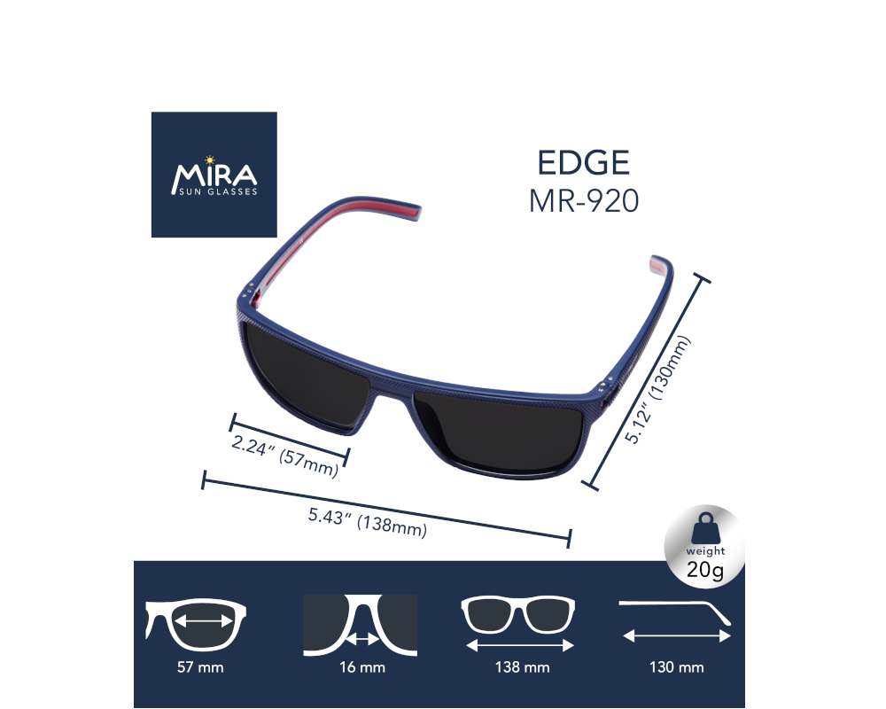 Edge mira sunglasses dimensions