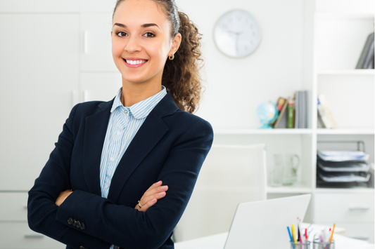 happy office worker