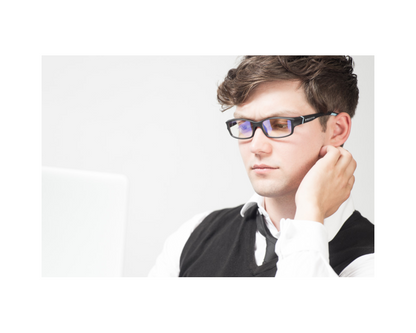 Peak blue light blocking computer glasses for men