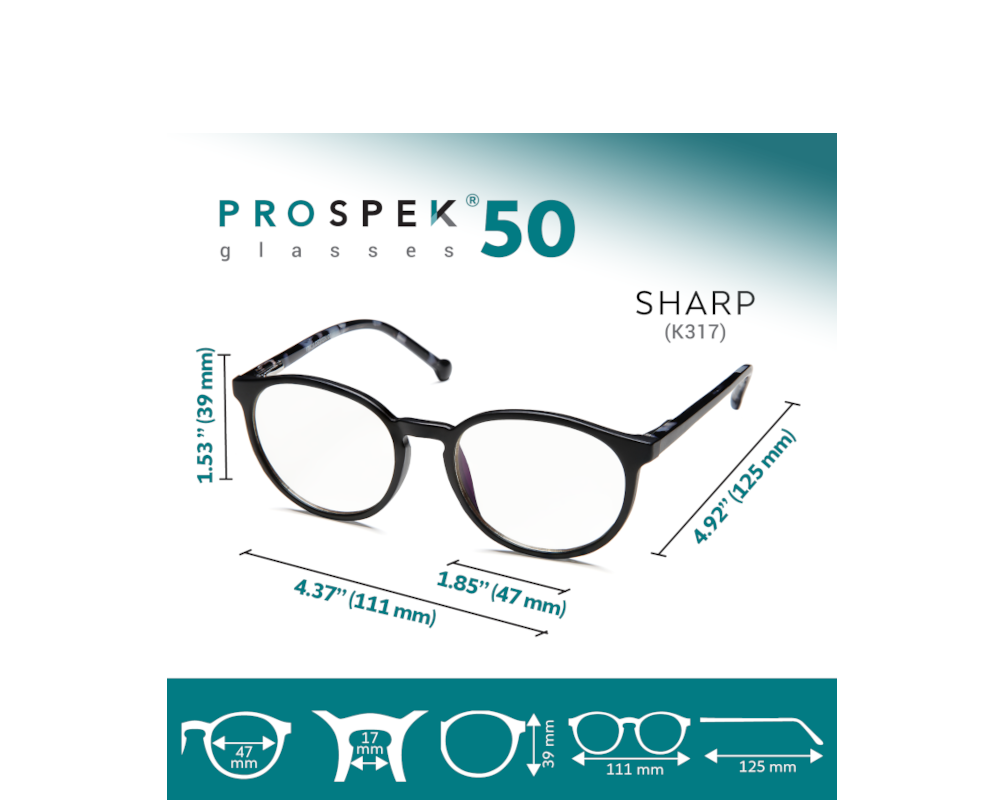 Kids- Sharp Jr. Prospek Glasses Dimensions