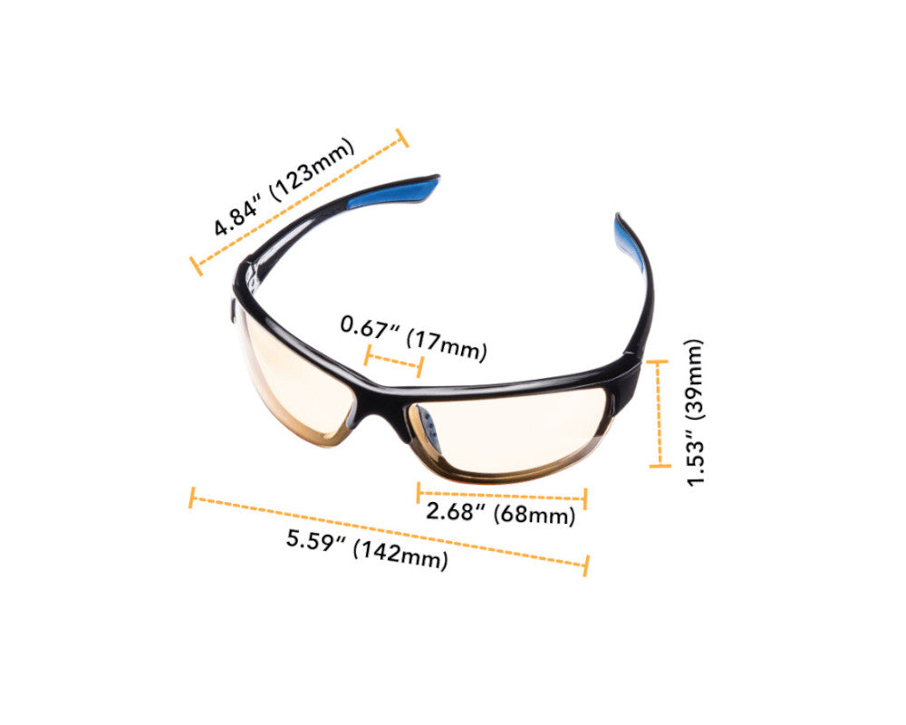 Lumin vector night driving glasses dimensions