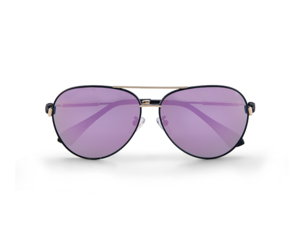 Aviator polarized purple sunglasses