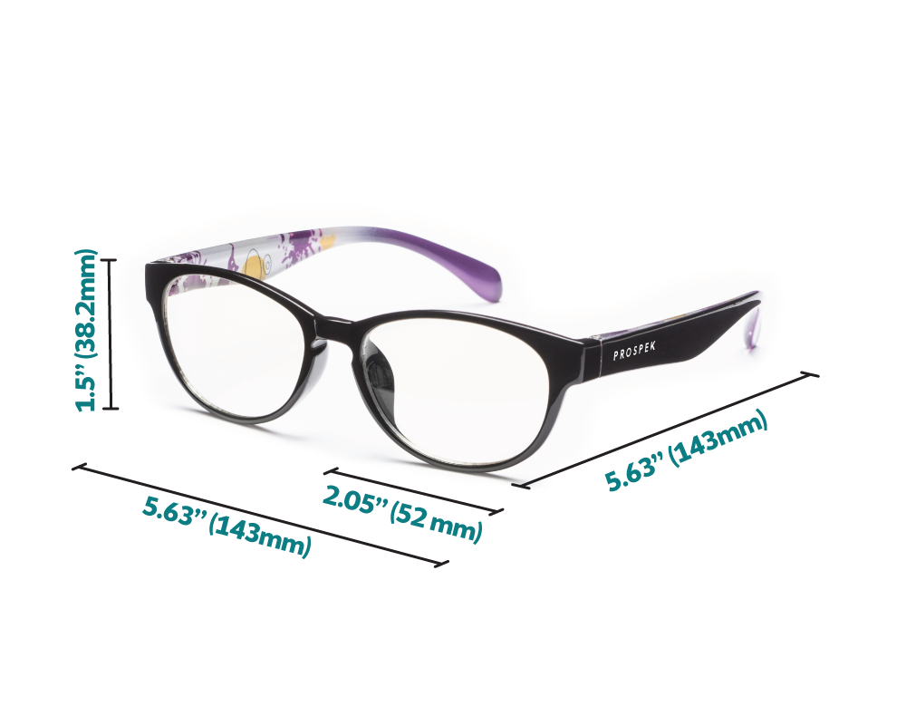 Cateyes blue light blocking glasses dimensions