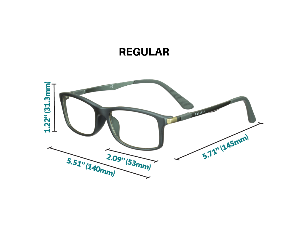 Dynamic blue light blocking glasses dimensions