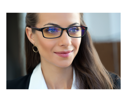 Professional blue light blocking computer glasses for women